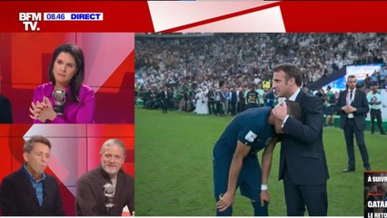 Daniel Riolo tacle Emmanuel Macron sur songeste de consolation envers Mbappé après la défaite des...