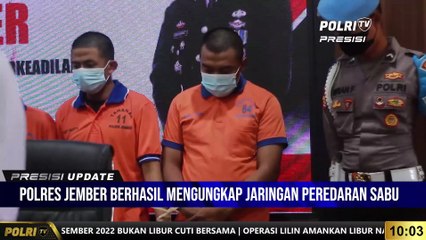 PRESISI UPDATE 10.00 WIB : Polres Jember Berhasil Ungkap Jaringan Peredaran Sabu