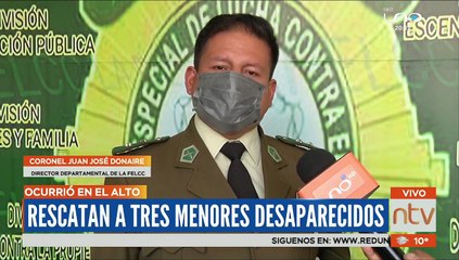 La policía rescató a tres menores que estaban reportados como desaparecidos