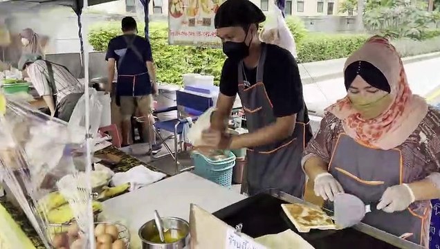 Pancake Egg Roti @SWU _ THAI Bangkok Street Food