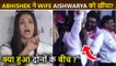 OMG!! Abhishek Bachchan Pulls Wife Aishwarya In Front Of Public Shocking Video Viral
