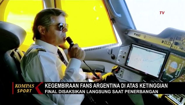 Kegembiraan Kemenangan Timnas Argentina Sampai di Udara, Fans Rayakan di Atas Ketinggian!