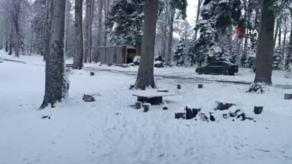 Düzce'de yüksek kesimler beyaza büründü