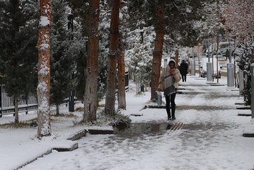 Bayburt'ta kar yağdı