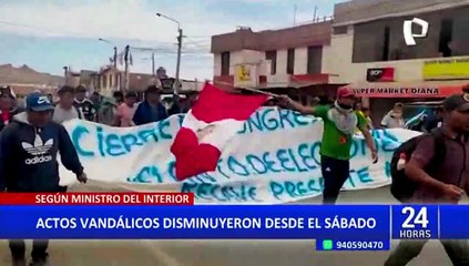 Ministro César Cervantes: Hemos registrado "desescalamiento" de actos vandálicos