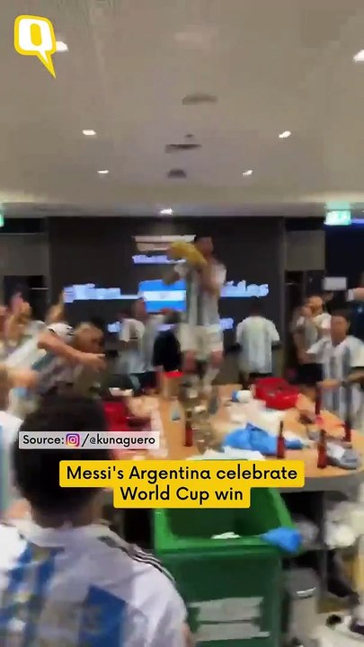 Argentina's Lionel Messi & Teammates Celebrate FIFA World Cup 2022 Win _