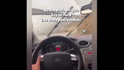 Virajı dönemeyince babasından küfürü yedi