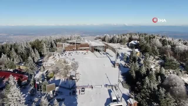 Uludağ beyaz gelinliğini giydi