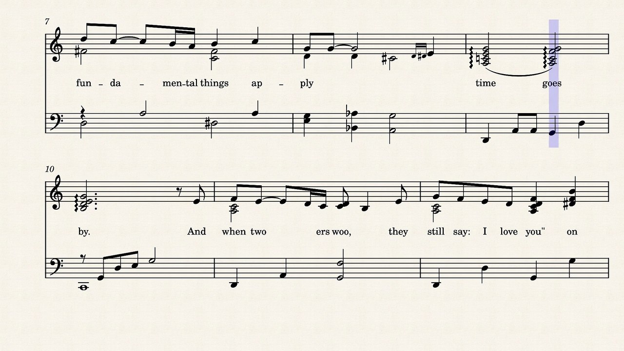 As Time Goes By (Casablanca) easy piano arr. sheet music