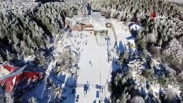 Uludağ beyaz gelinliğini giydi