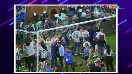 Usai Juara, Pemain Argentina Gunting Jaring Gawang