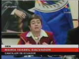 OEA resuelve rechazar incursión militar a Ecuador