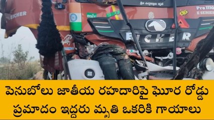 రోడ్డు ప్రమాదం... ఇద్దరు అక్కడికక్కడే మృతి