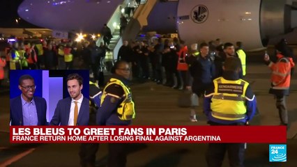 Thousands cheer return of runner-up French team following one of the greatest World Cup finals ever