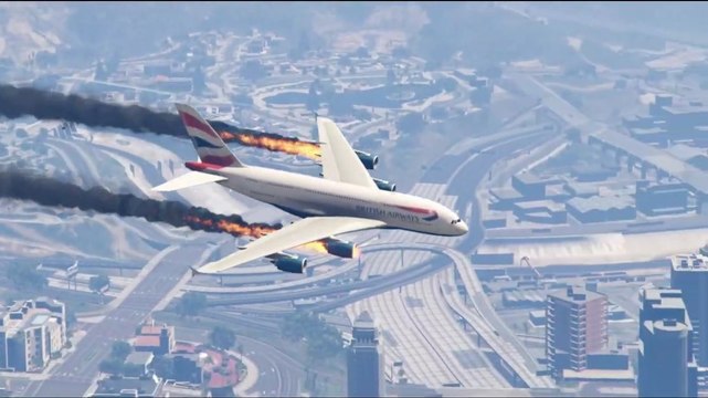 Plane crash | British airway a380 emergency landing GTA-V