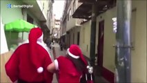 Curiosa operación contra el narcotráfico en Perú: Policías disfrazados de Papá Noel