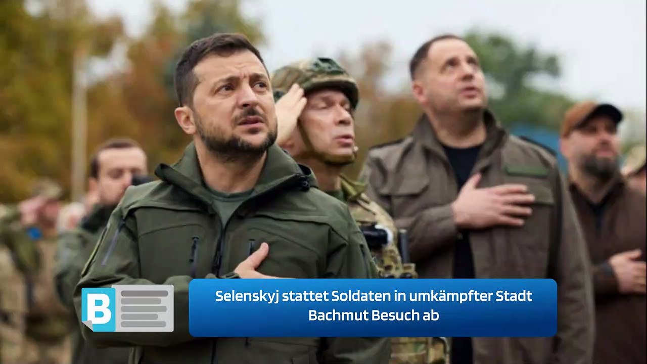 Selenskyj stattet Soldaten in umkämpfter Stadt Bachmut Besuch ab