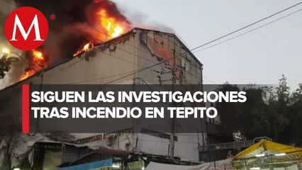 Autoridades resguardan bodega de Tepito tras incendio