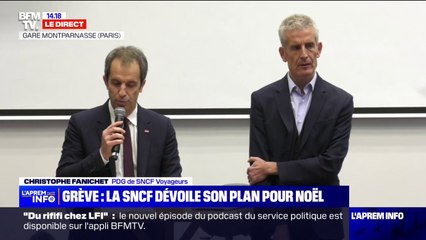 Christophe Fanichet, PDG de SNCF Voyageurs à propos de la grève: "L'état des déclarations nous permet de prévoir au moins 2 trains sur 3 pour ce week-end"