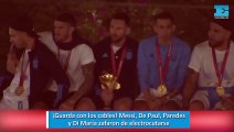 ¡Guarda con los cables! Messi, De Paul, Paredes y Di María zafaron de electrocutarse