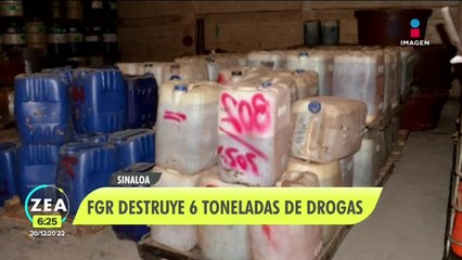 FGR destruyó 6 toneladas de drogas en Sinaloa