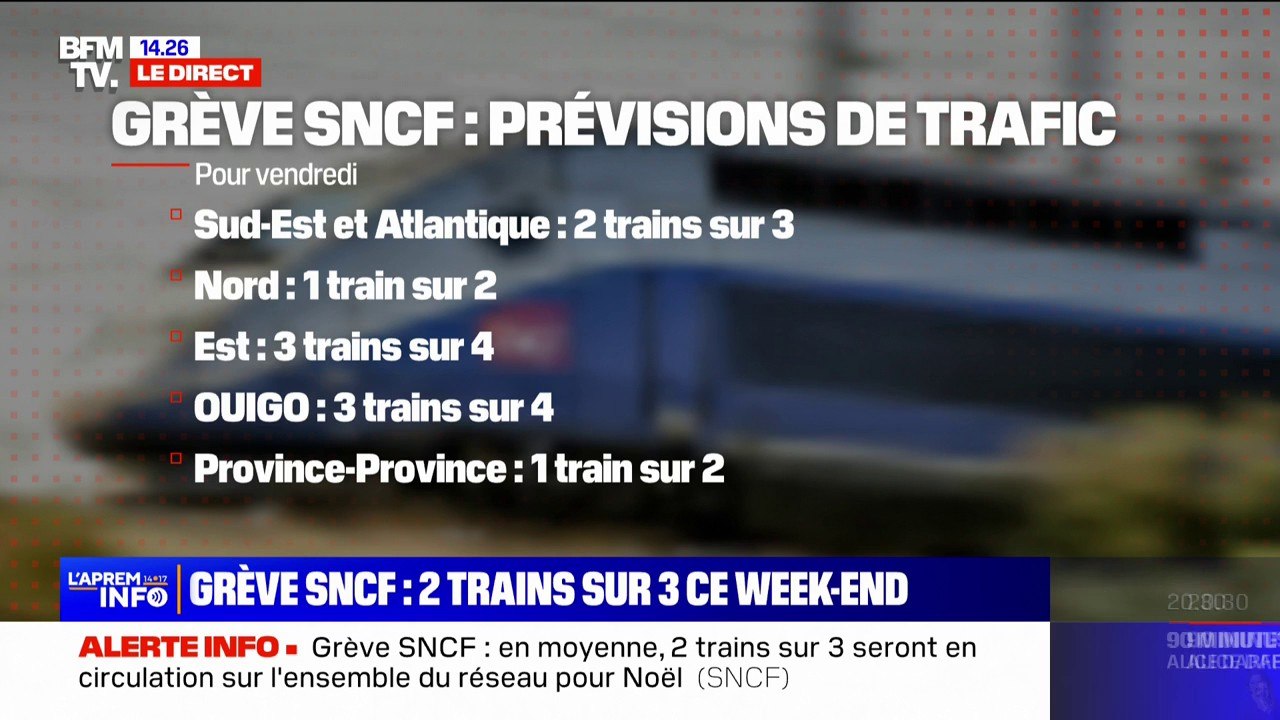 Grève à la SNCF: Alain Krakovitch, directeur TGV-Intercités, donne les prévisions sur par territoire
