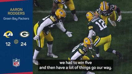 Download Video: Things are 'looking up' - Rodgers confident Packers can make postseason