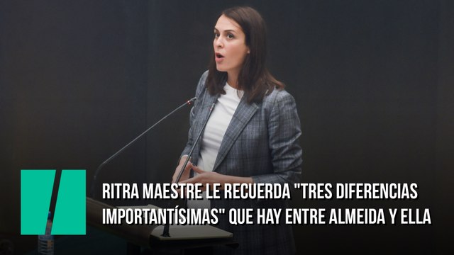 Ritra Maestre le recuerda tres diferencias importantísimas que hay entre Almeida y ella