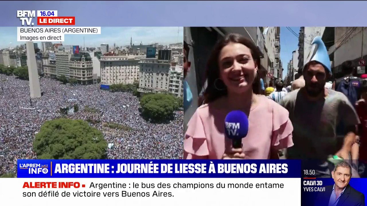 La joie des Argentins venus acclamer les champi...