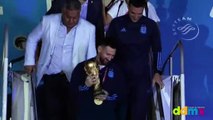 La selección Argentina llega a casa en medio de un multitudinario recibimiento