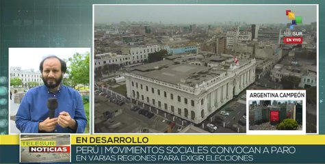Perú se mantiene en pie de paro ante incertidumbre política