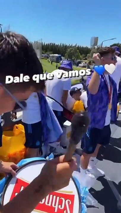 Jogadores da Argentina festejam tricampeonato m...