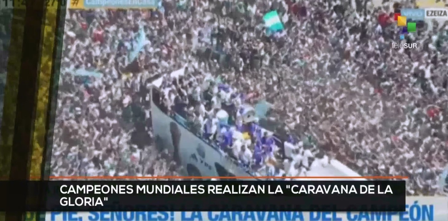 TeleSUR Noticias 11:30 20-12: Argentina recibe a campeones albicelestes del fútbol