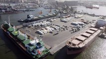 تصوير جوي لرصيف ٨٥ بميناء الإسكندرية