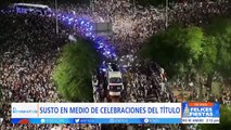 Llegada de la Selección de Argentina a Buenos Aires casi termina en tragedia por un cable de alta tensión