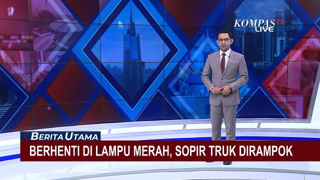 Aksi 2 Perampok Gasak Ponsel dan Uang Sopir Truk di Lampu Merah!