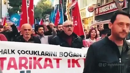 İzmir sokaklarında "kahrolsun şeriat" hadsizliği!