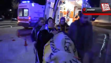 Aksaray'da hastane dönüşü kaza