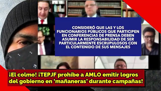 ¡El colmo! ¡Tribunal prohíbe a AMLO emitir logros del gobierno en ‘mañaneras’ durante campañas!