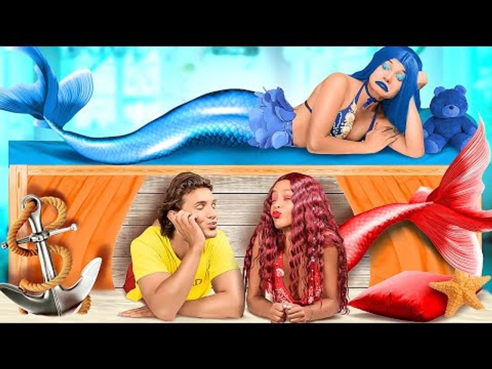 Les sirènes fabriquent des CHAMBRES SECRÈTES pour leur crush ! CHAUD VS FROID| Amusant par La La L'r