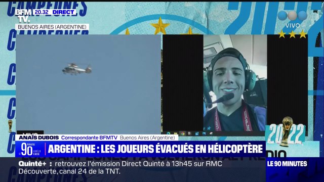 Buenos Aires: les joueurs de l'équipe de football argentine évacués en hélicoptère à cause de la foule