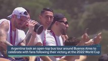 Argentina players parade through Buenos Aires