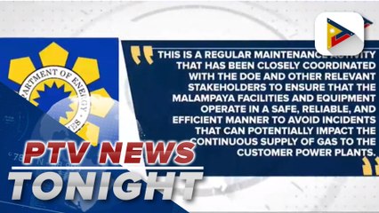 DOE: Malampaya power project to undergo maintenance work from Feb. 4-18, 2023