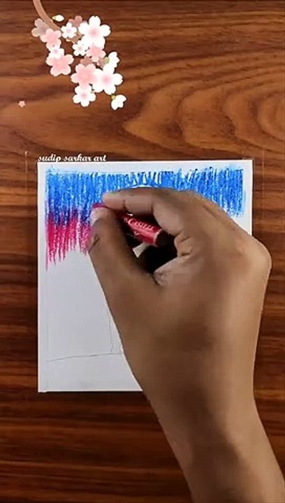 A boy’s first hero is his dad  - oil pastels #shorts