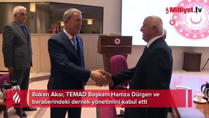 Bakan Akar, TEMAD Genel Başkanı Dürgen'i kabul etti