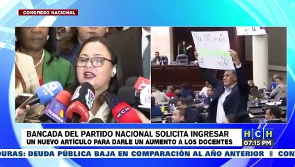 Bancada del Partido Nacional asegura que no habrá ningún aumento para los maestros