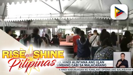 Ilang mga Pilipino, hindi alintana ang ulan para dumalo sa simbang gabi sa Malacañan Palace Grounds; Ilang bumibisita sa Malacañan Palace Grounds, nagmula pa sa malalayong lugar