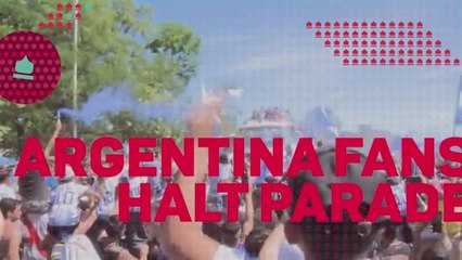 Argentina players parade abandoned after chaotic scenes