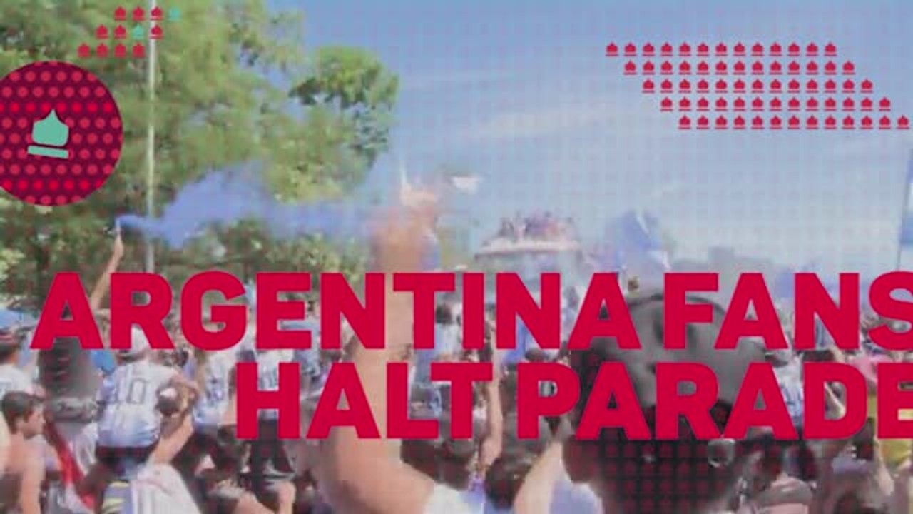 Argentina players parade abandoned after chaotic scenes