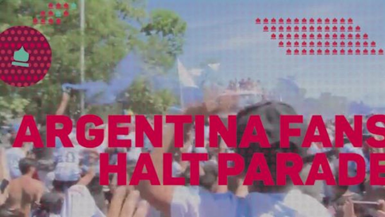 Argentina players parade abandoned after chaotic scenes